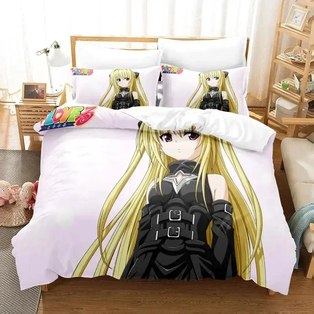 Комплект постельного белья с 3d принтом мультфильмов yami to love-ru - Фотография_6