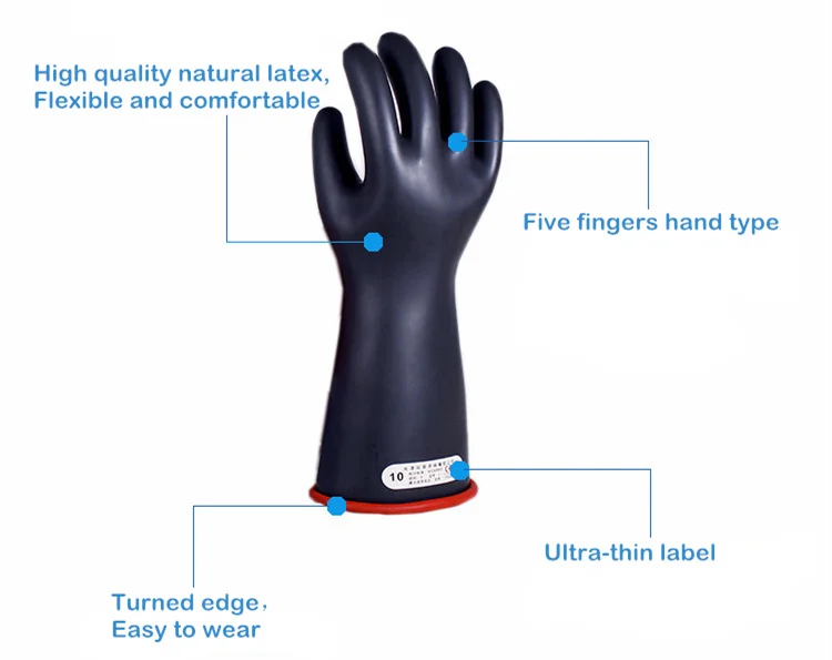 Plus изолирующие перчатки высокого напряжения класса 1 - Фотография_4