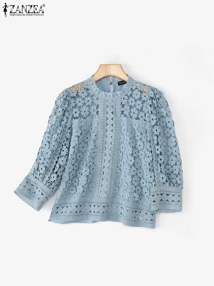 Zanzea, женская элегантная кружевная блузка - Фотография_4