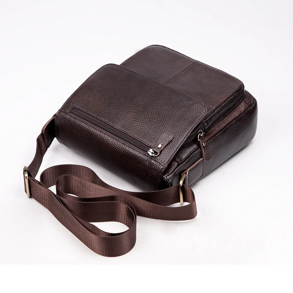 Мужская кожаная сумка через плечо в стиле ретро - Фотография_3