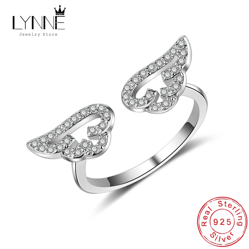 Новая мода из стерлингового серебра 925 пробы с крыльями ангела и стразами