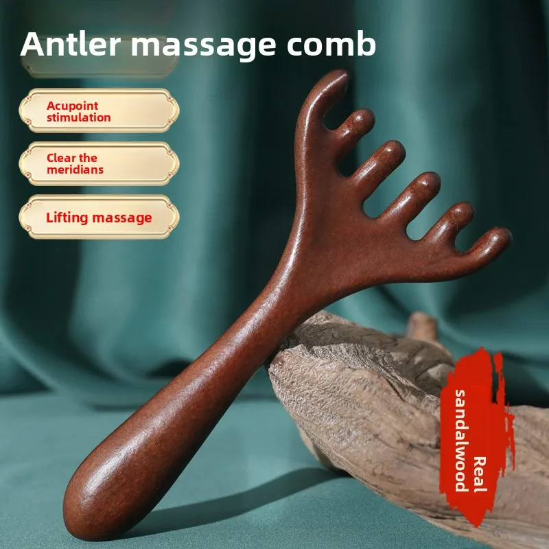 Расческа из рога оленя золотого сандалового дерева