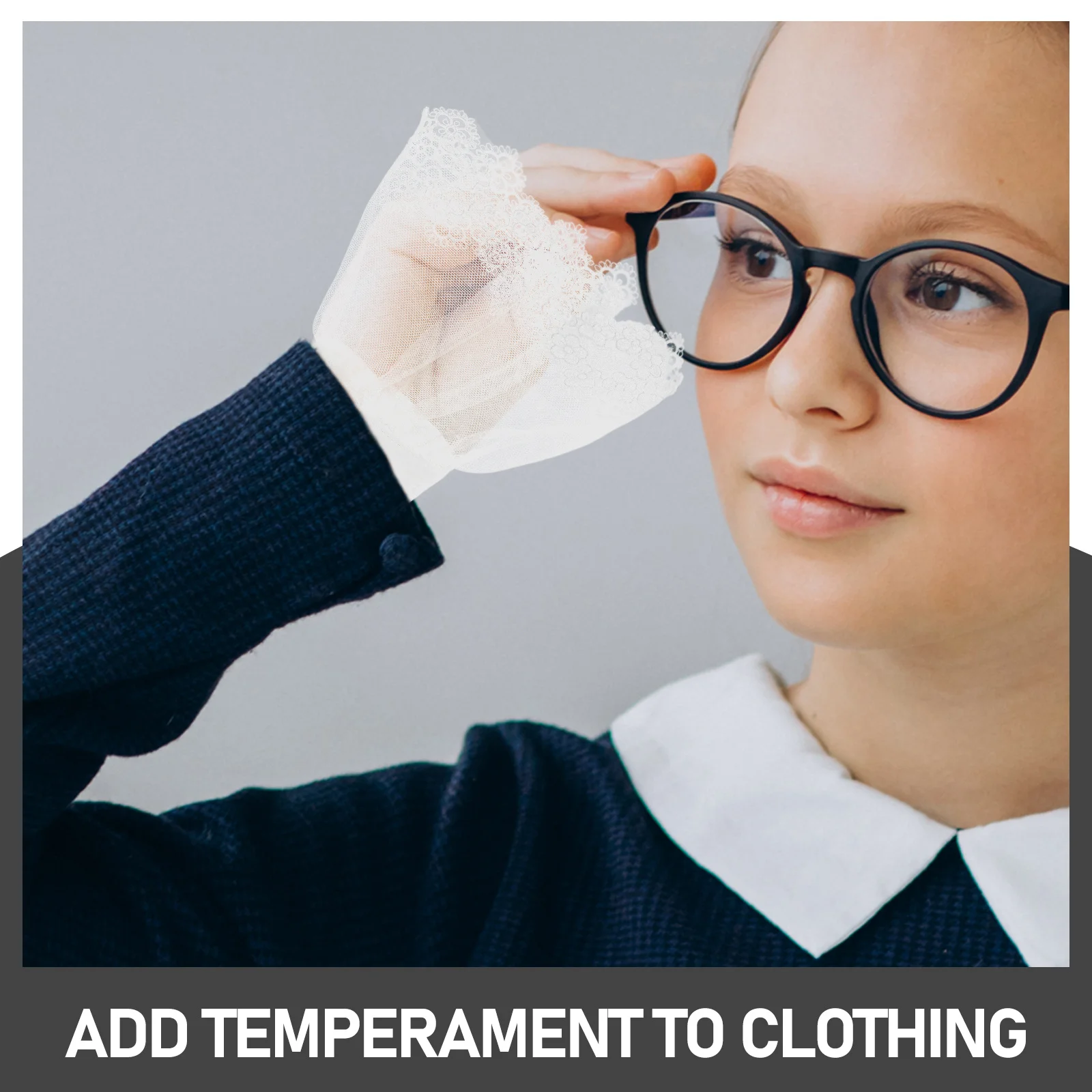 1 пара кружевных манжет на запястьях для женщин и девочек - Фотография_5