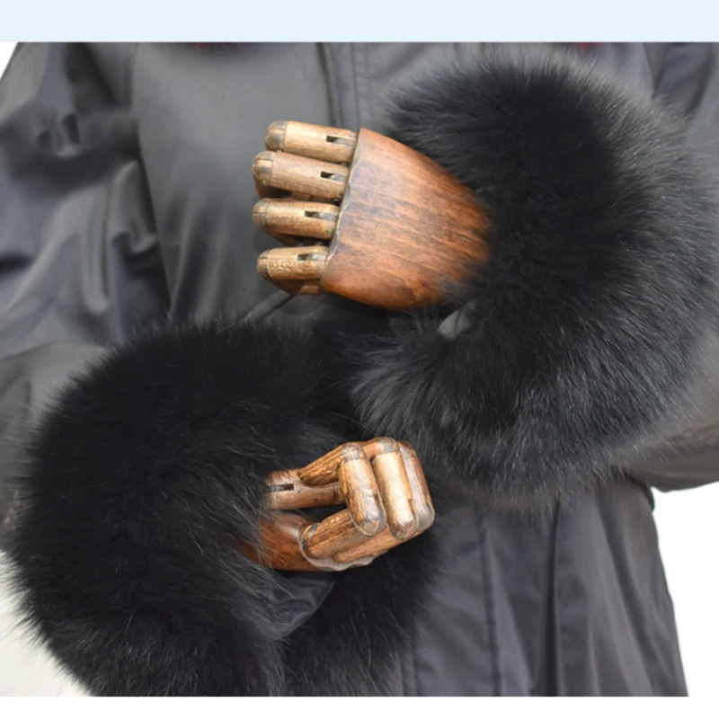 Манжеты из лисьего меха для женщин - Фотография_5