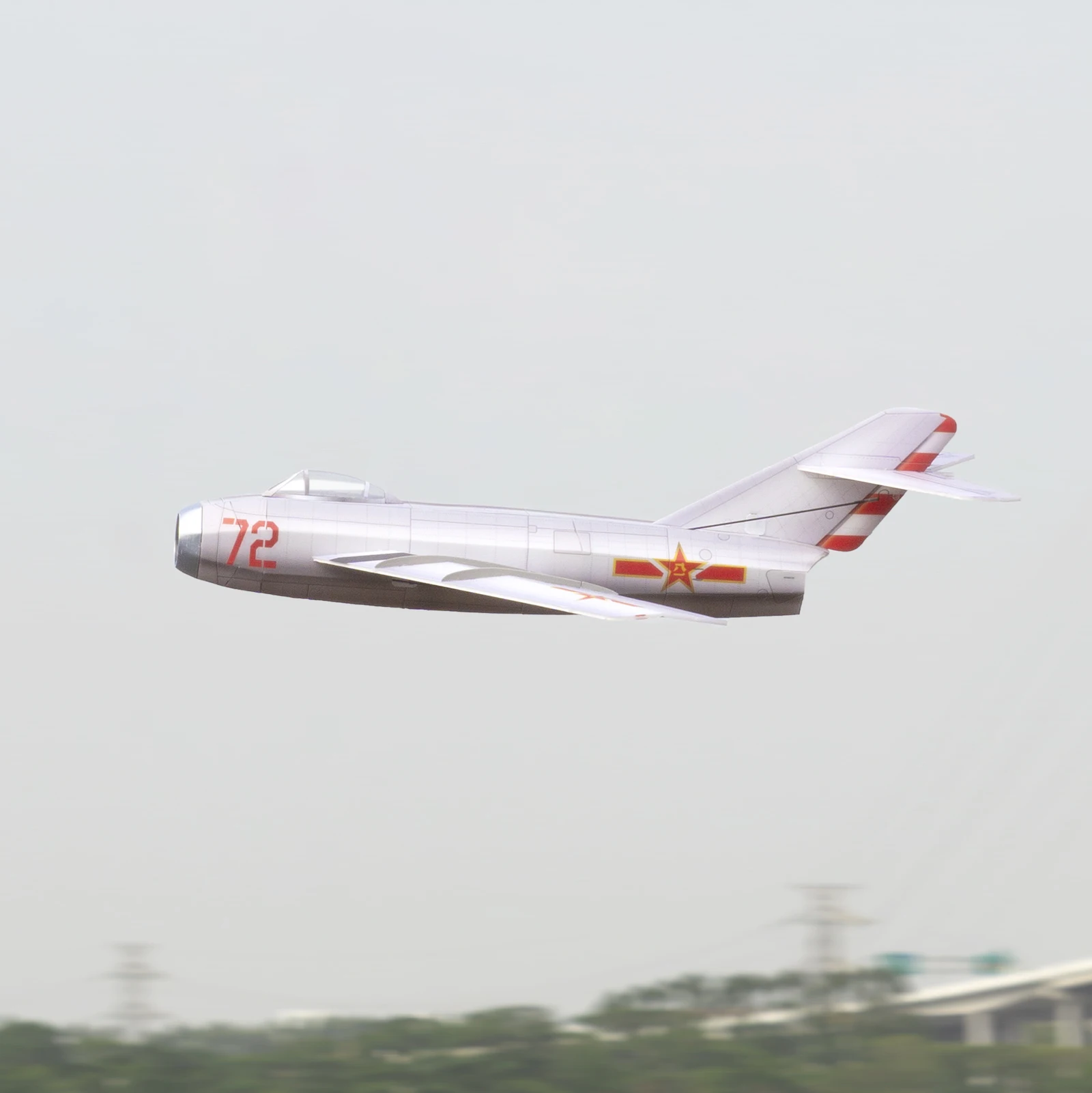 Мини mig 15 400 мм крыло с 3-канальным - Фотография_4