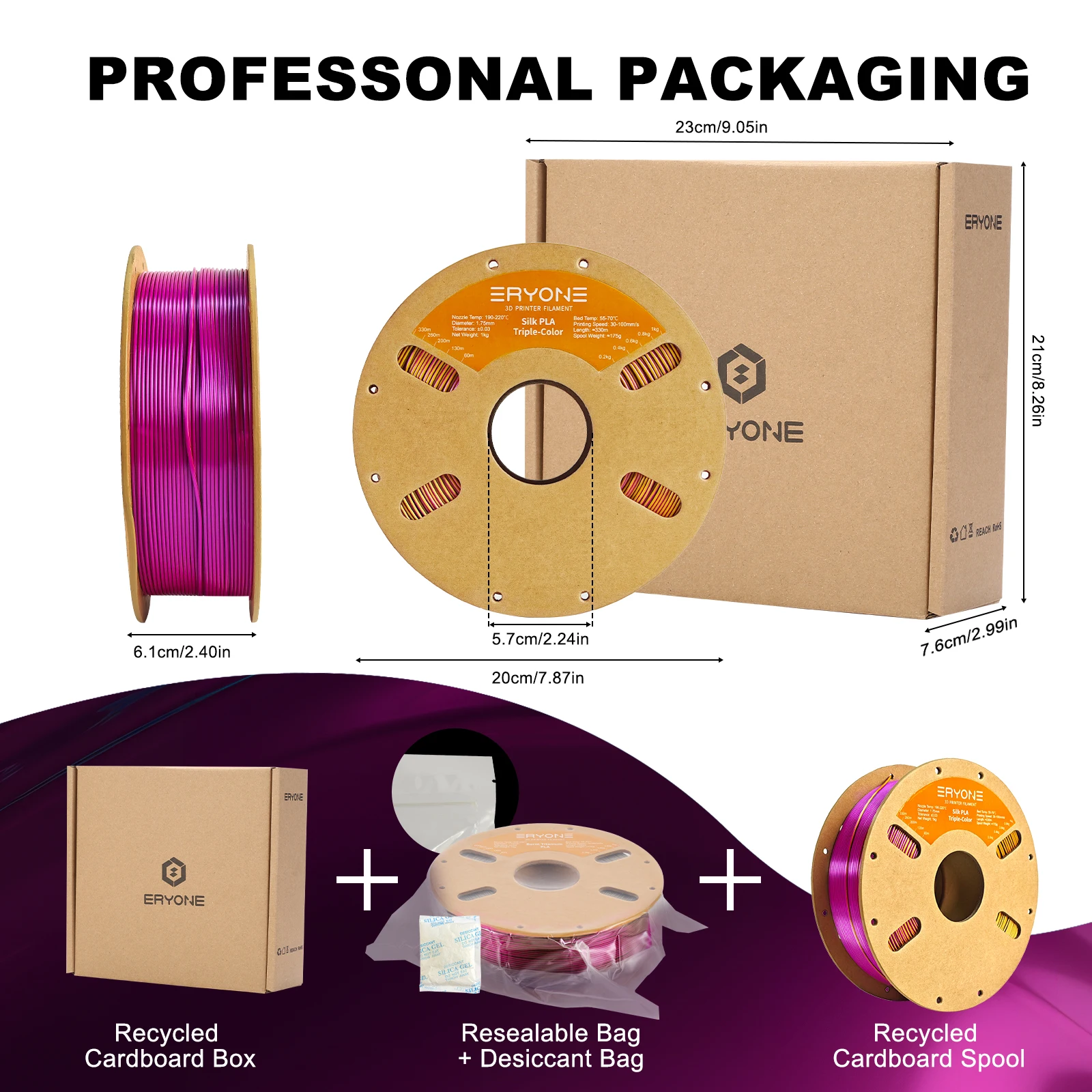 Кг, трехцветная шелковая нить pla премиум-класса - Фотография_5