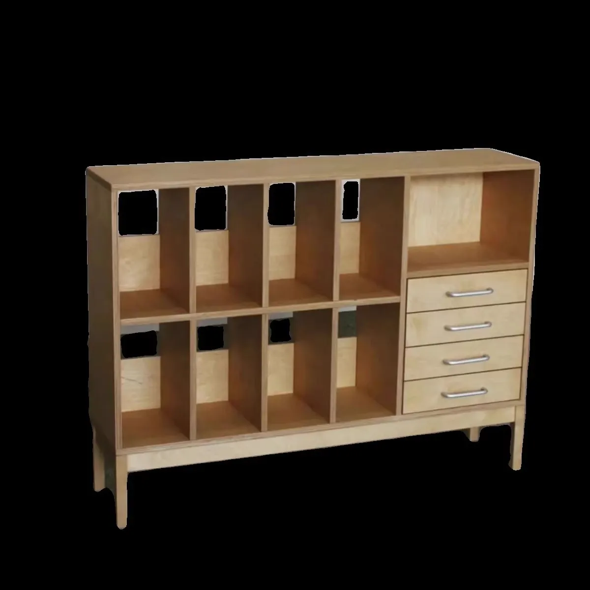 Шкаф-перегородка из цельного дерева от пола до потолка - Фотография_2