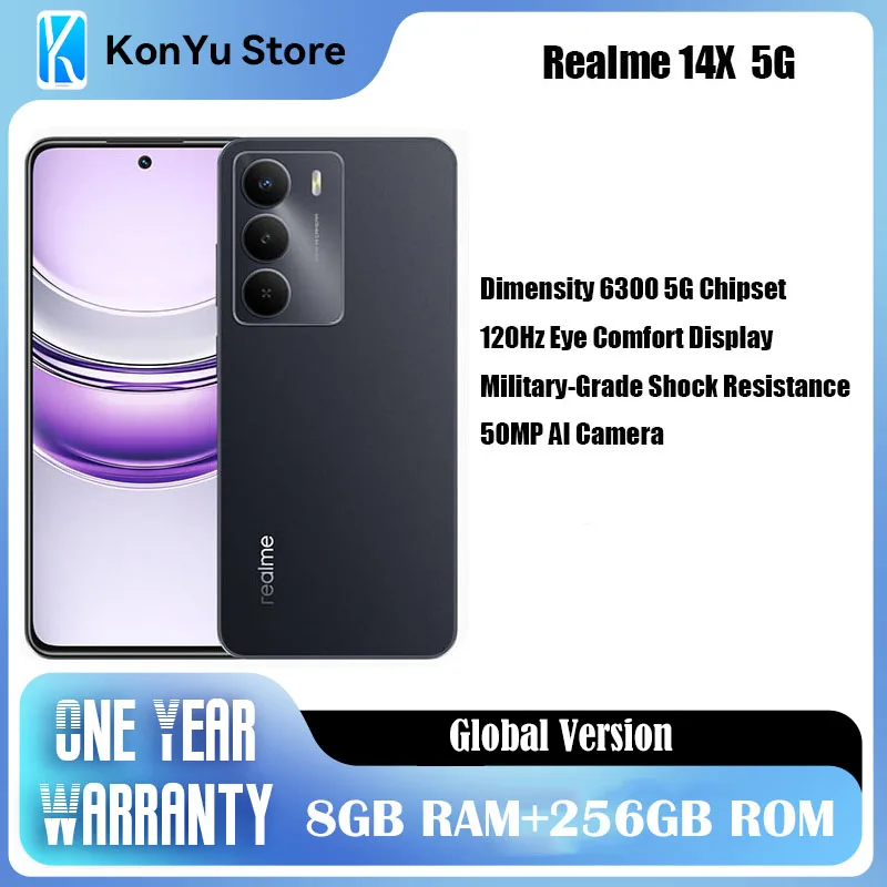 Смартфон realme 14x 5g размер 6300
