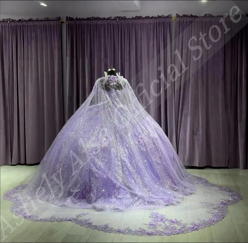 Роскошные сиреневые платья quinceanera - Фотография_5