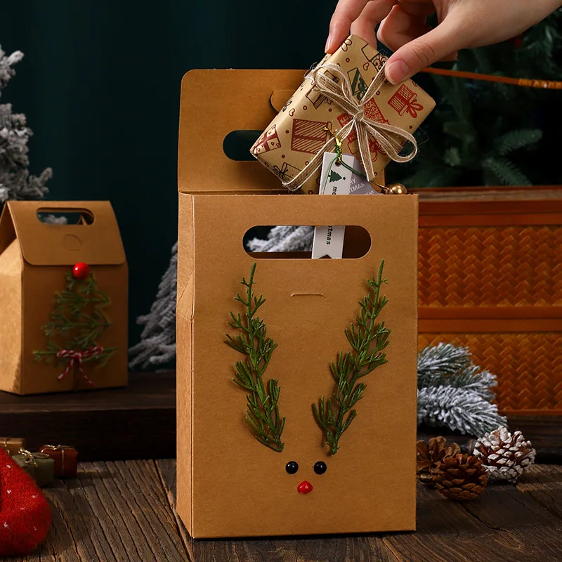 Рождественский подарок сумка из крафт-бумаги - Фотография_3