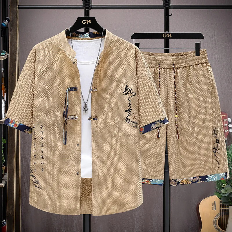 Рубашки + шорты, мужские повседневные