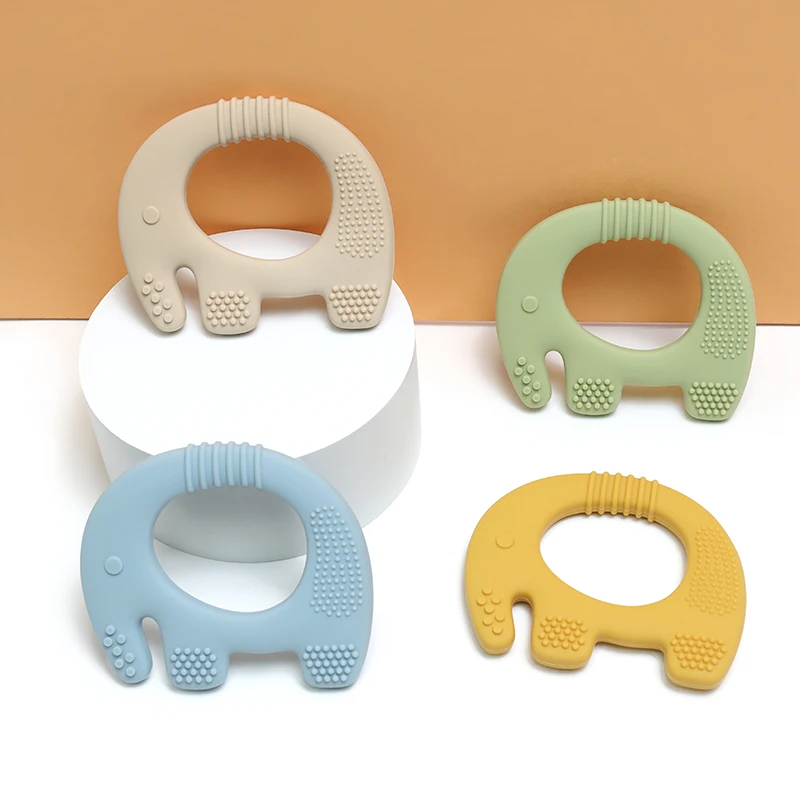 Милый детский силиконовый прорезыватель для слона - Фотография_3