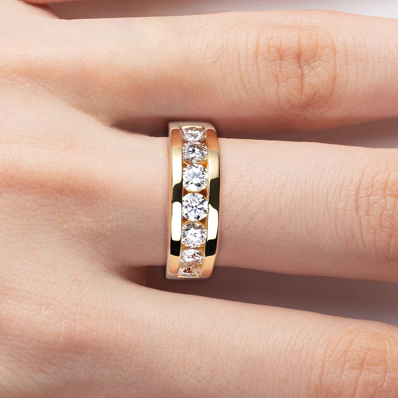 Мужские обручальные кольца с муассанитом - Фотография_6