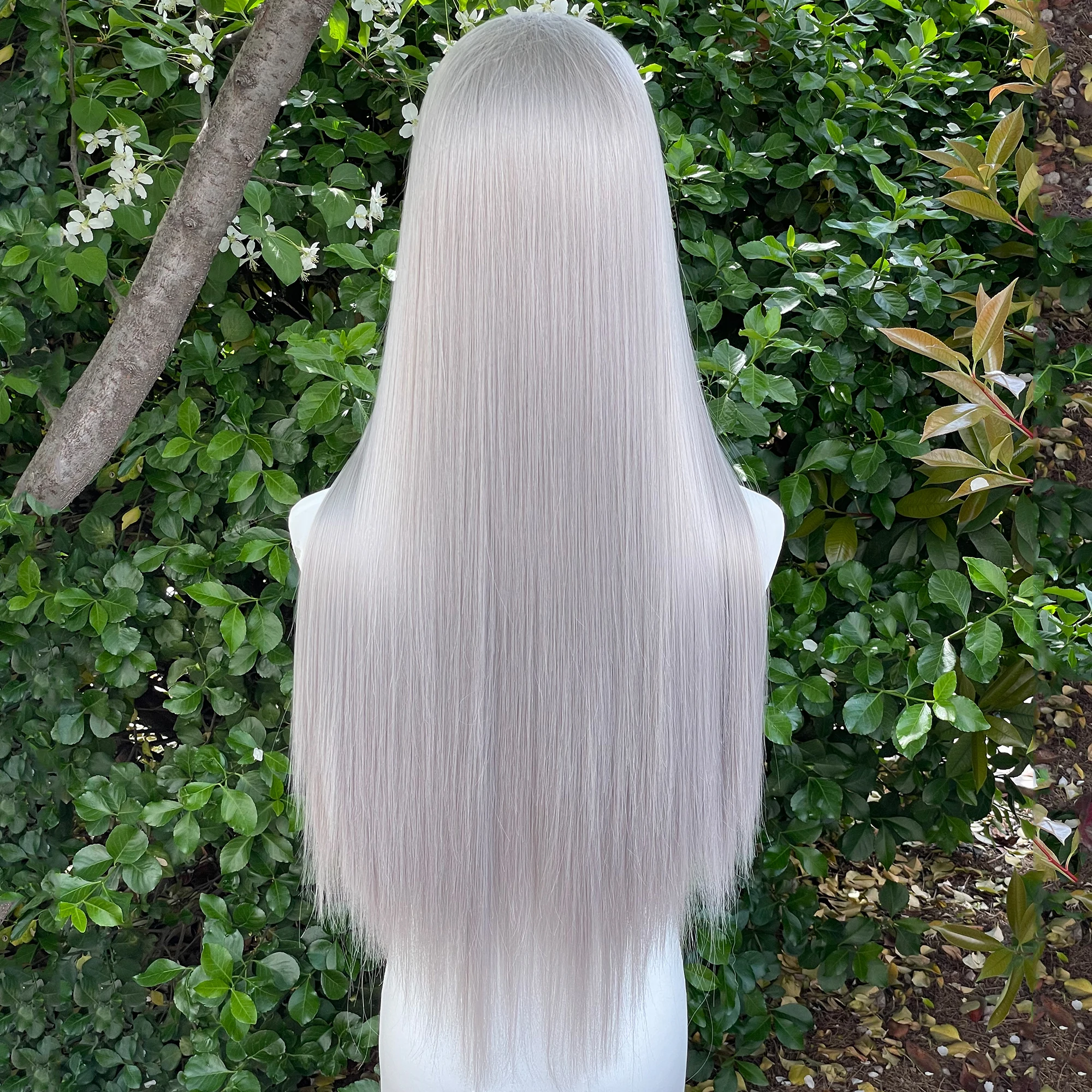 Серебристо-серый синтетический - Фотография_2