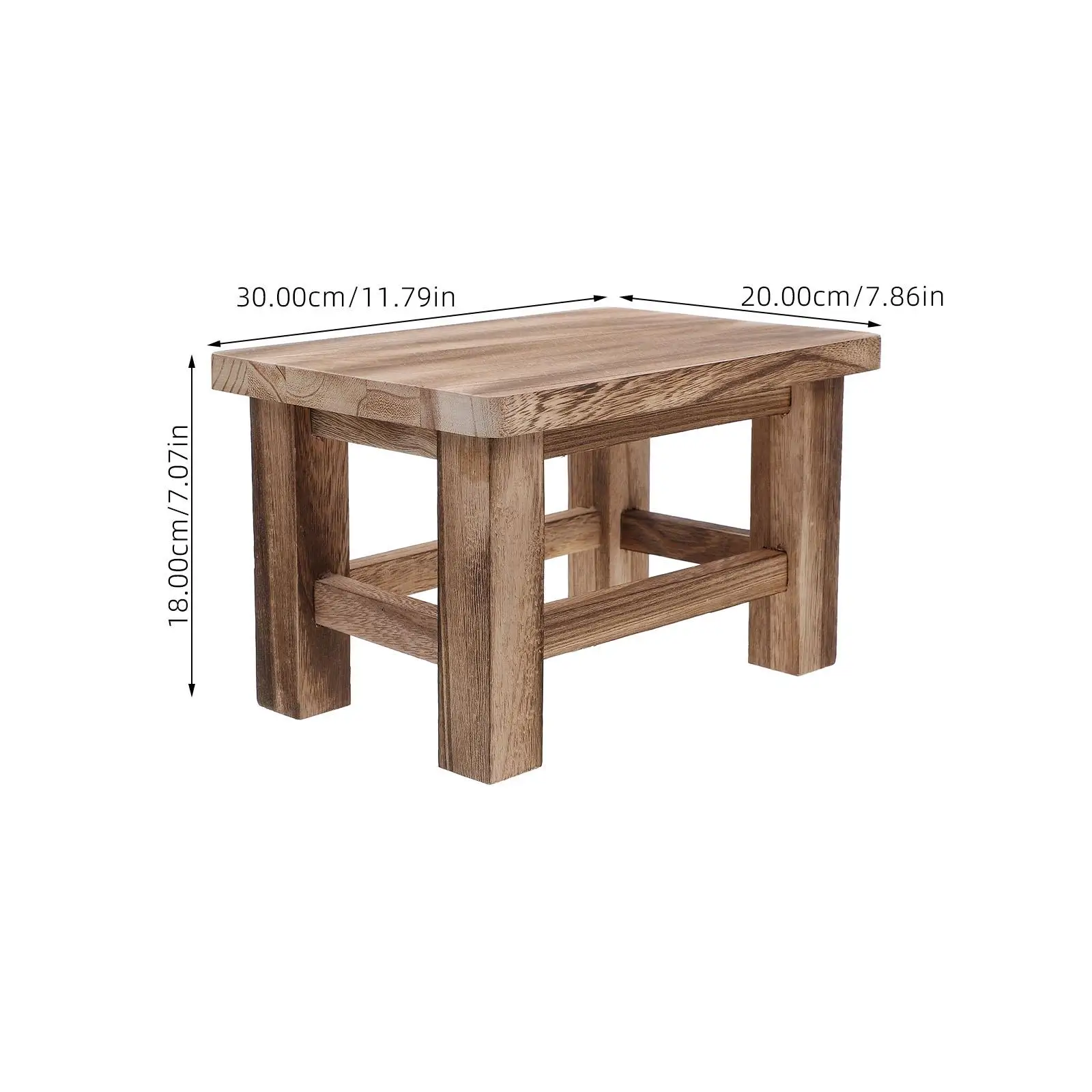 Табурет из цельного дерева в стиле ретро - Фотография_6