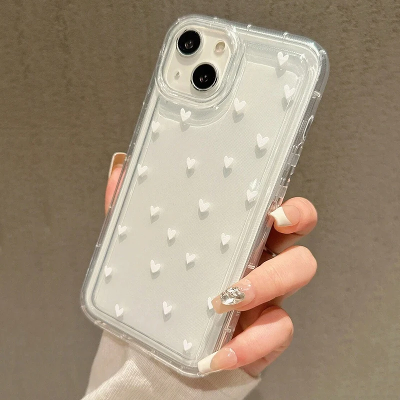 Белый маленький прозрачный чехол для телефона love для iphone 17 - Фотография_4