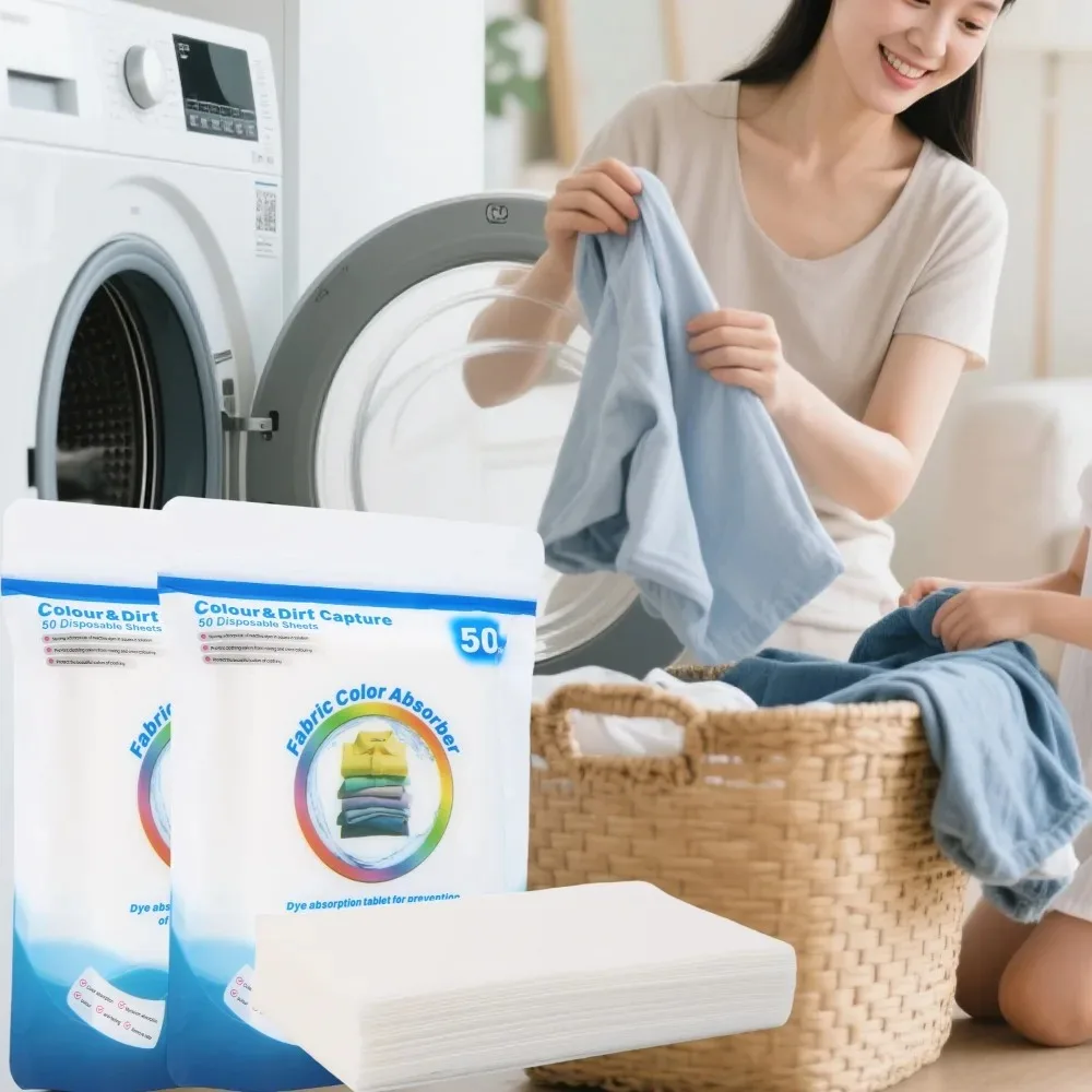 Поглощающий цвет лист для стиральной машины - Фотография_2