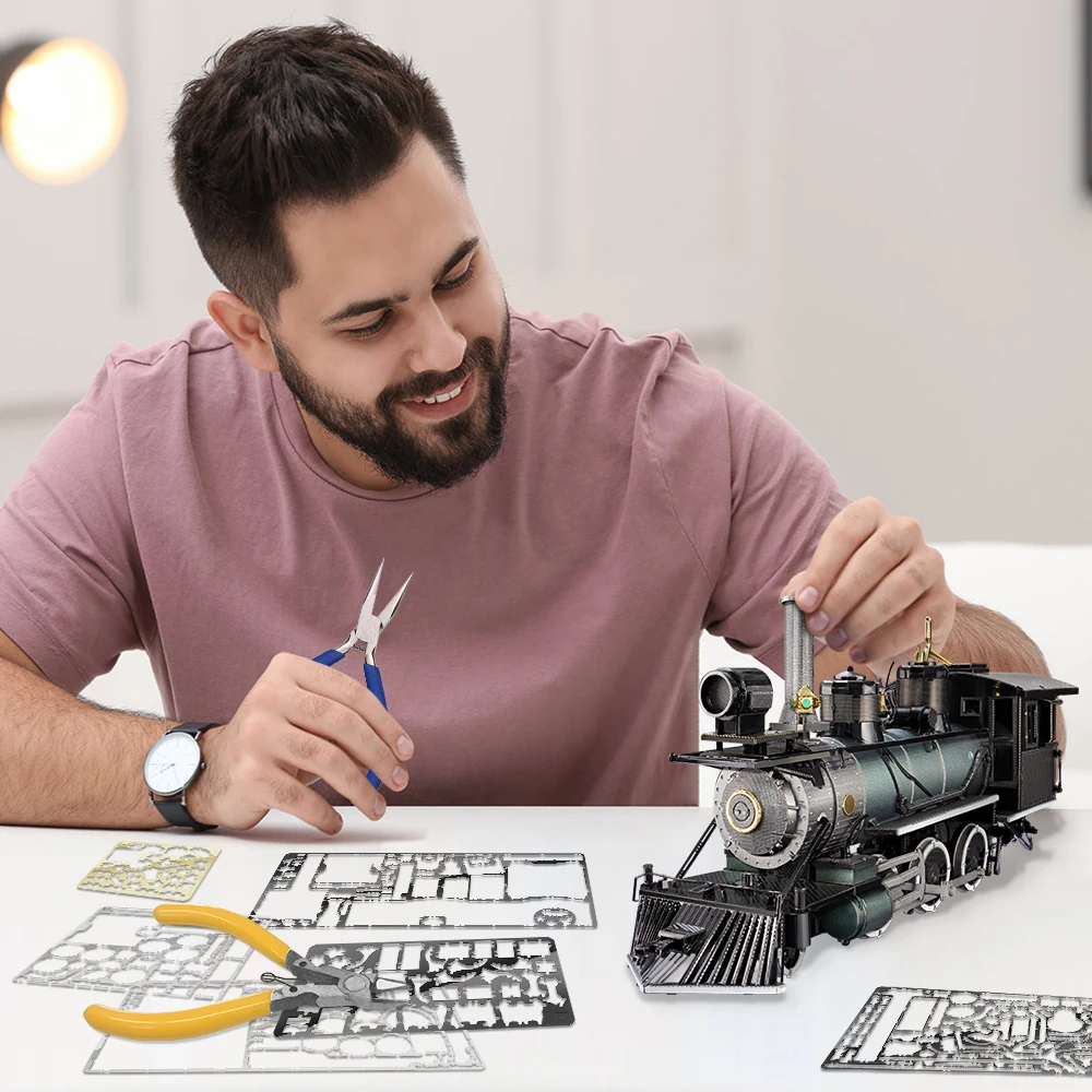 Piececool металлический пазл 3d локомотив могул - Фотография_5
