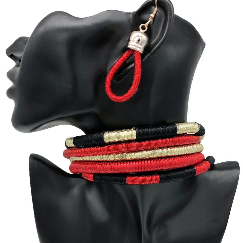 Abqr ожерелье серьги многослойные - Фотография_6