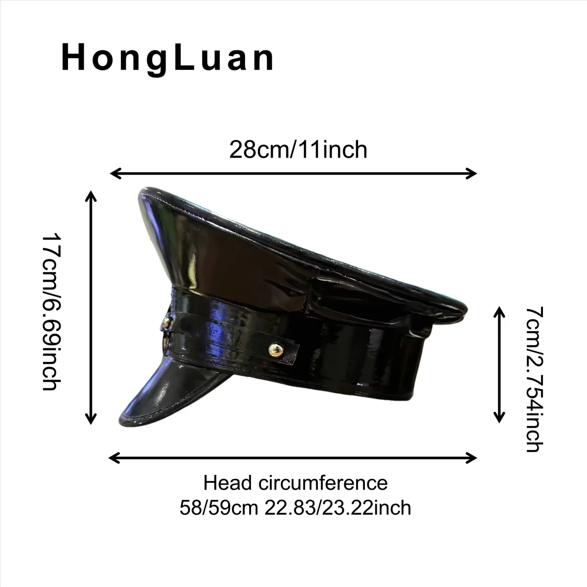 Черная кожаная шляпа капитана hongluan - Фотография_6