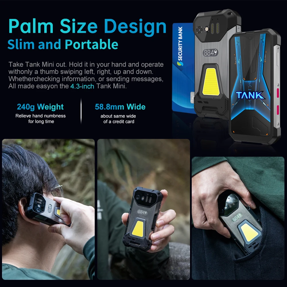Испания склад 8849 tank mini unihertz прочные смартфоны с дисплеем 4 - Фотография_4