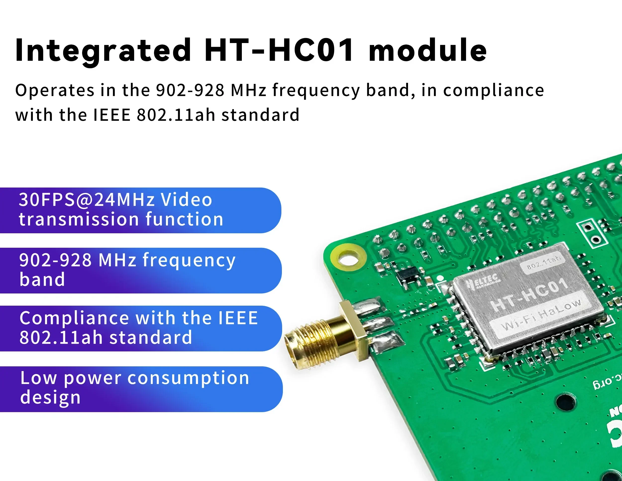 Модуль wi-fi halow heltec pi-camlow для raspberry pi hat - Фотография_4