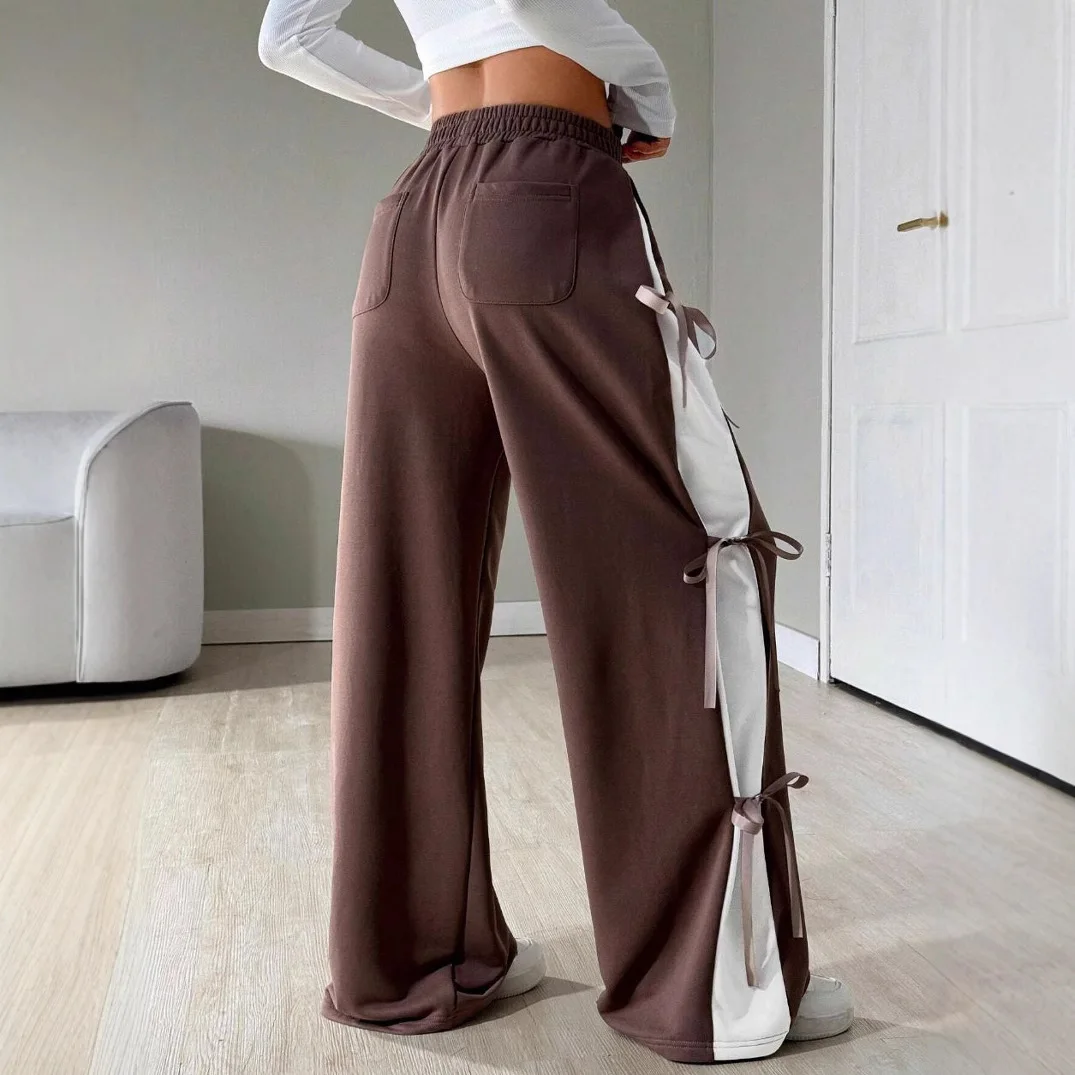 Брюки длинные широкие брюки женские - Фотография_3