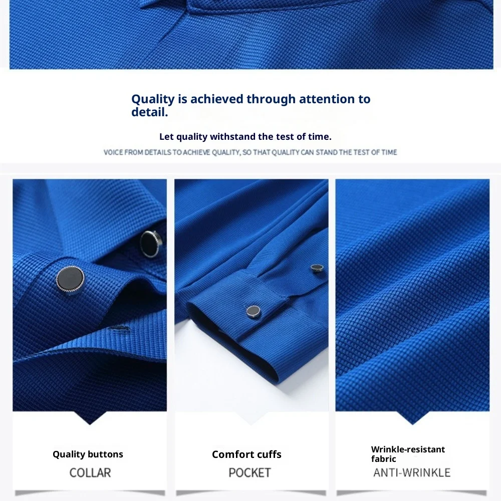 Персонализированная бесшовная эластичная мужская рубашка поло - Фотография_4