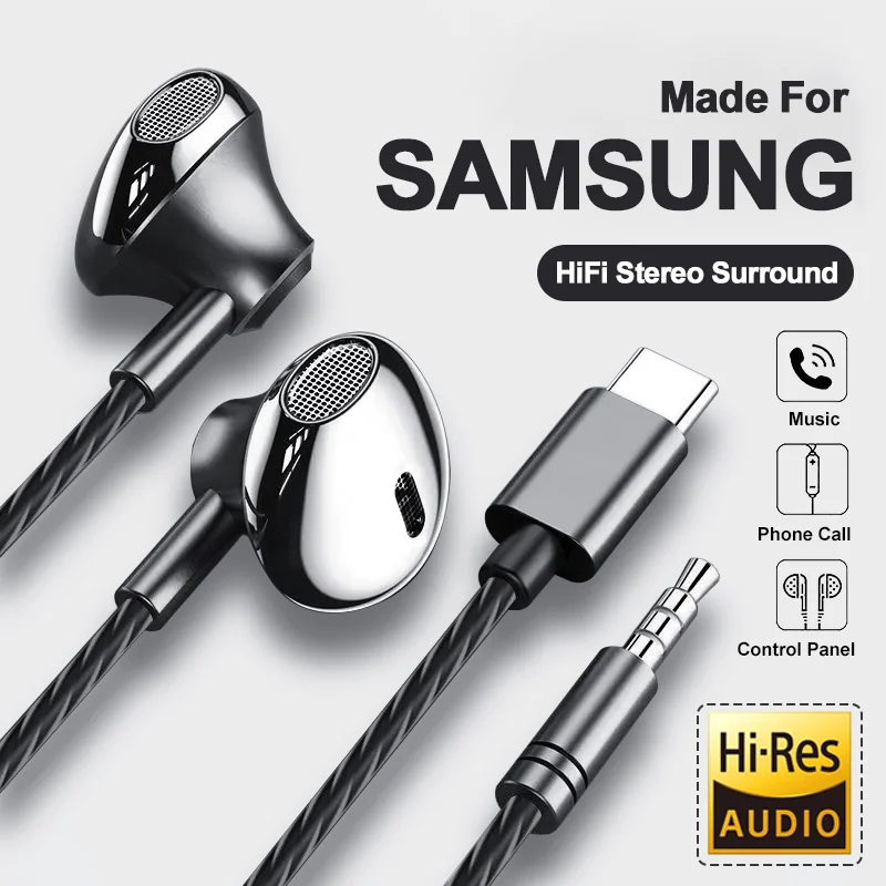 Usb type c наушники hifi бас стерео регулировка громкости микрофон 3