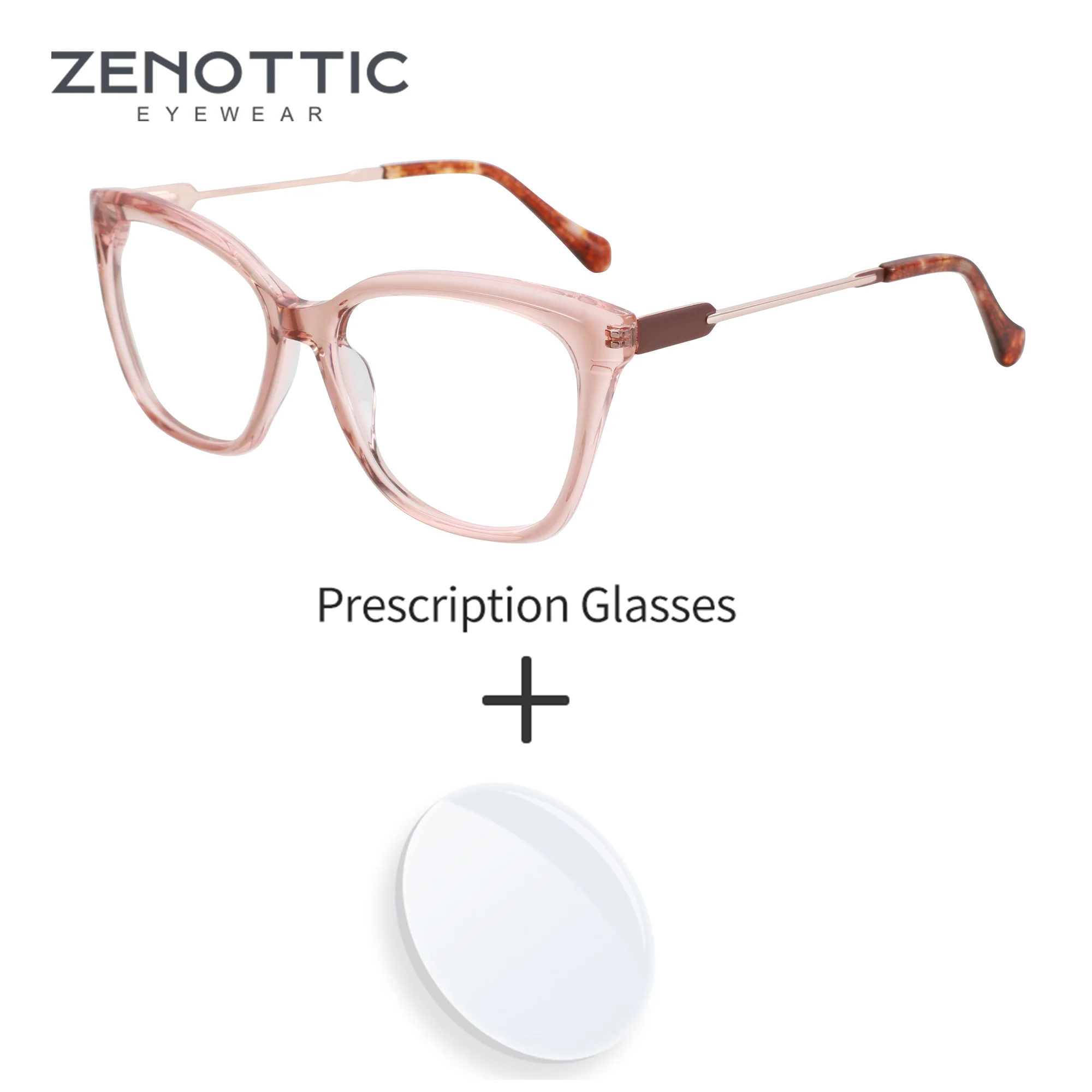 Zenottic (размер l) 2025г ﻿ новые модные квадратные очки по рецепту