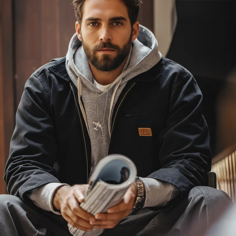 Мaden парусиновая куртка на молнии - Фотография_2