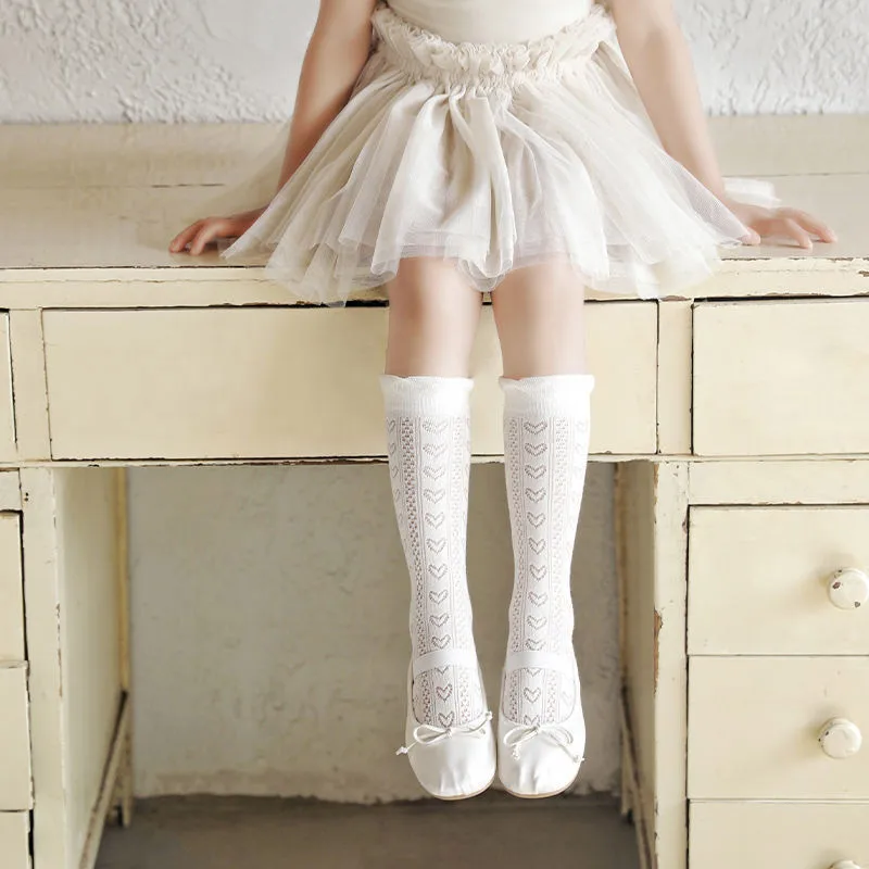 3 пары белых кружевных чулок принцессы с рюшами для девочек - Фотография_5