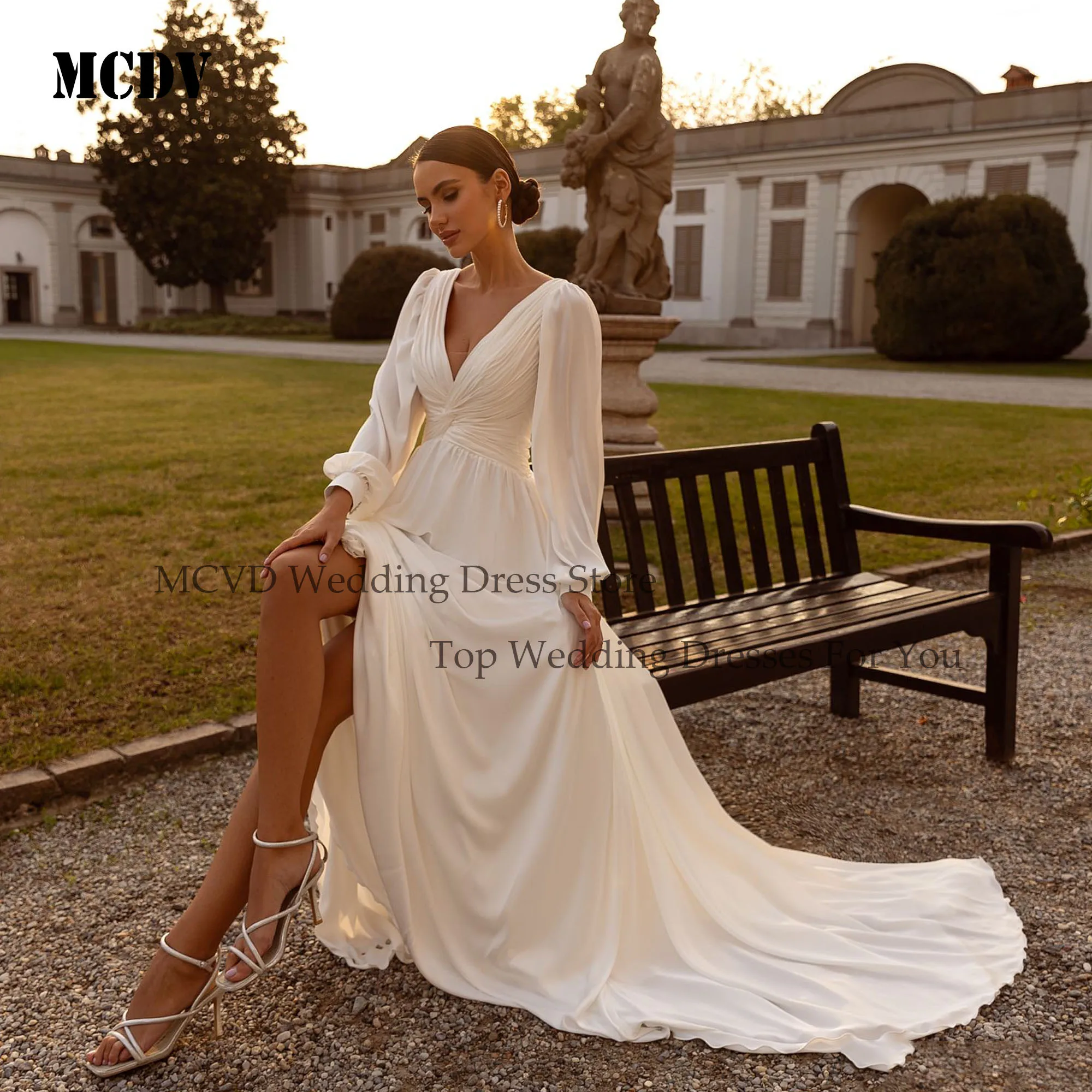 Mcdv шифоновое свадебное платье - Фотография_2