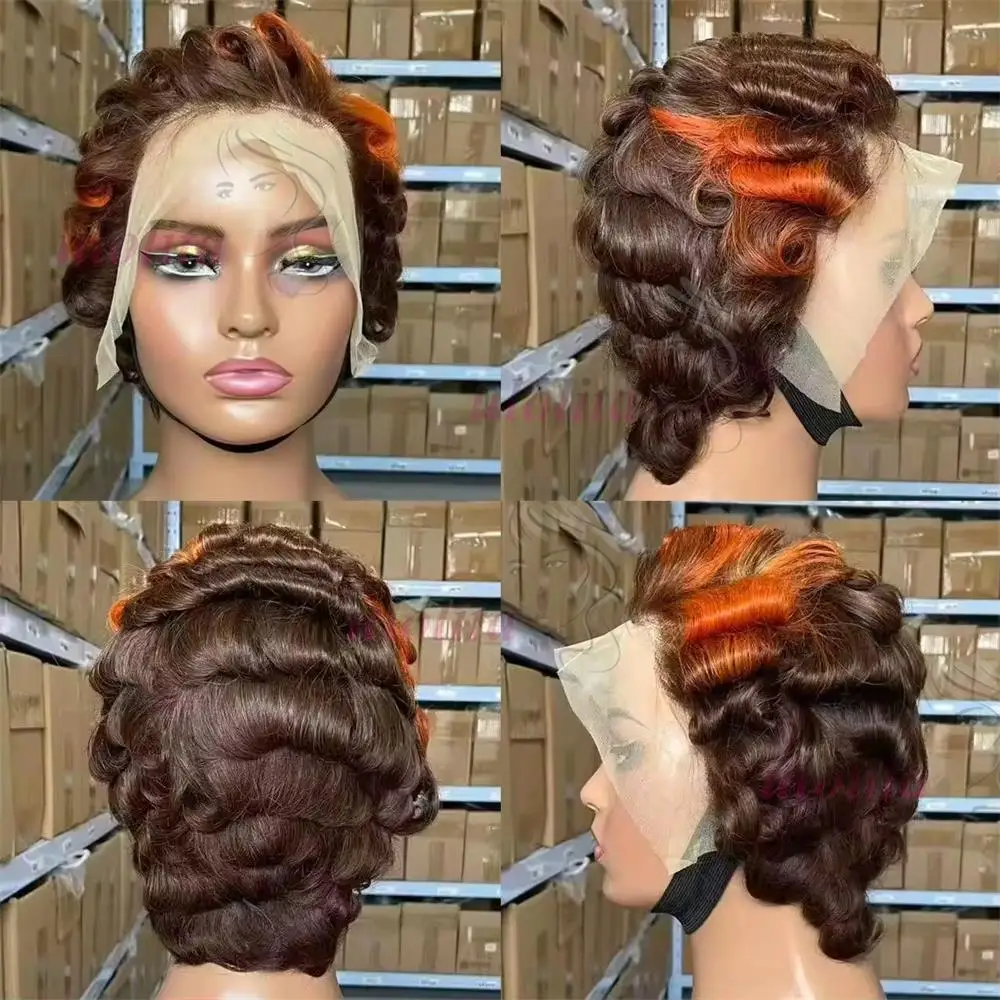 Ginger orange egg roll wave bob - Фотография_4