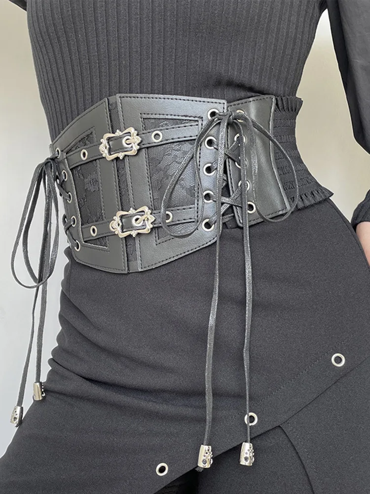 Женский винтажный черный корсет altgoth y2k - Фотография_5