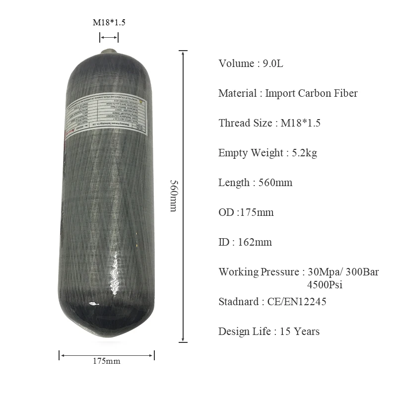 Acecare 9l hpa дыхательный резервуар - Фотография_6