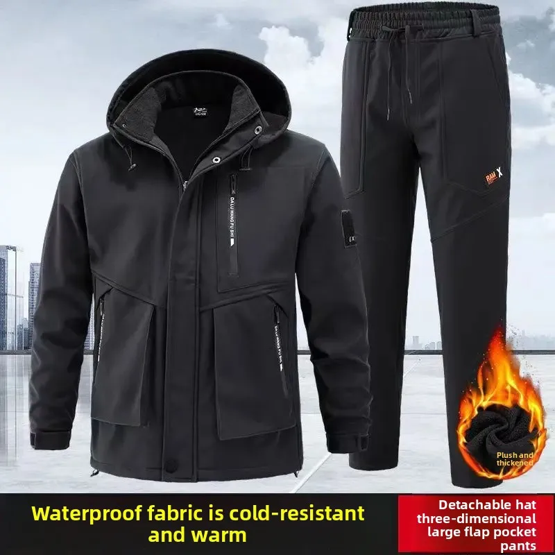 Уличная спортивная повседневная спецодежда на флисовой подкладке - Фотография_5