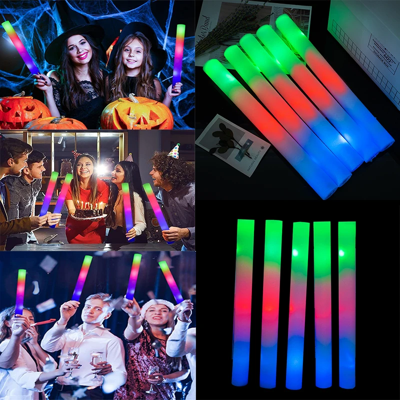 Rgb светодиодные светящиеся пенопластовые палочки оптом