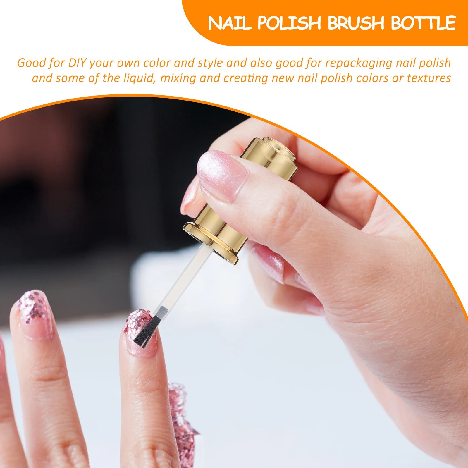 Бутылки с кистью для лака для ногтей