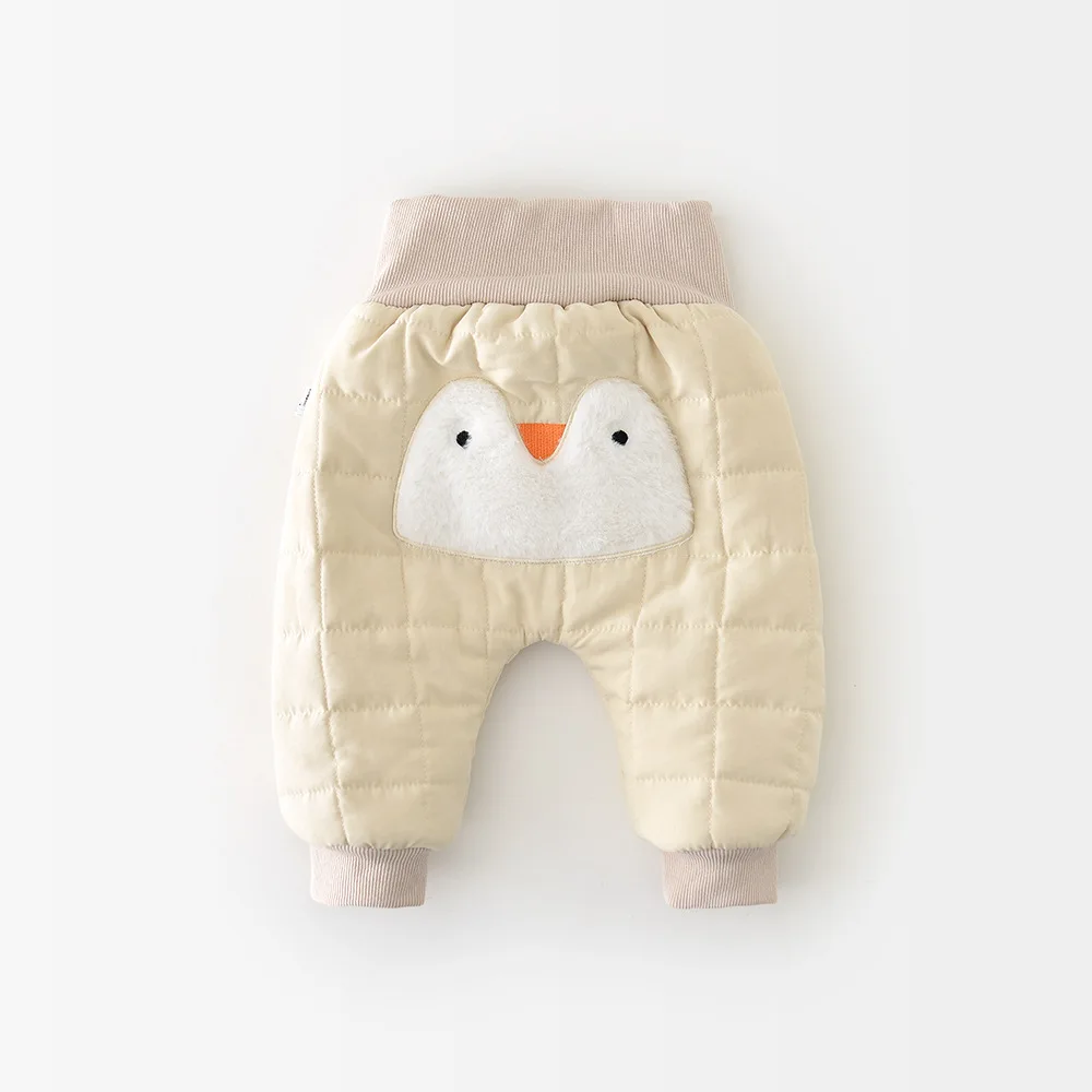 Зимние новые бархатные толстые теплые штаны для малышей - Фотография_6