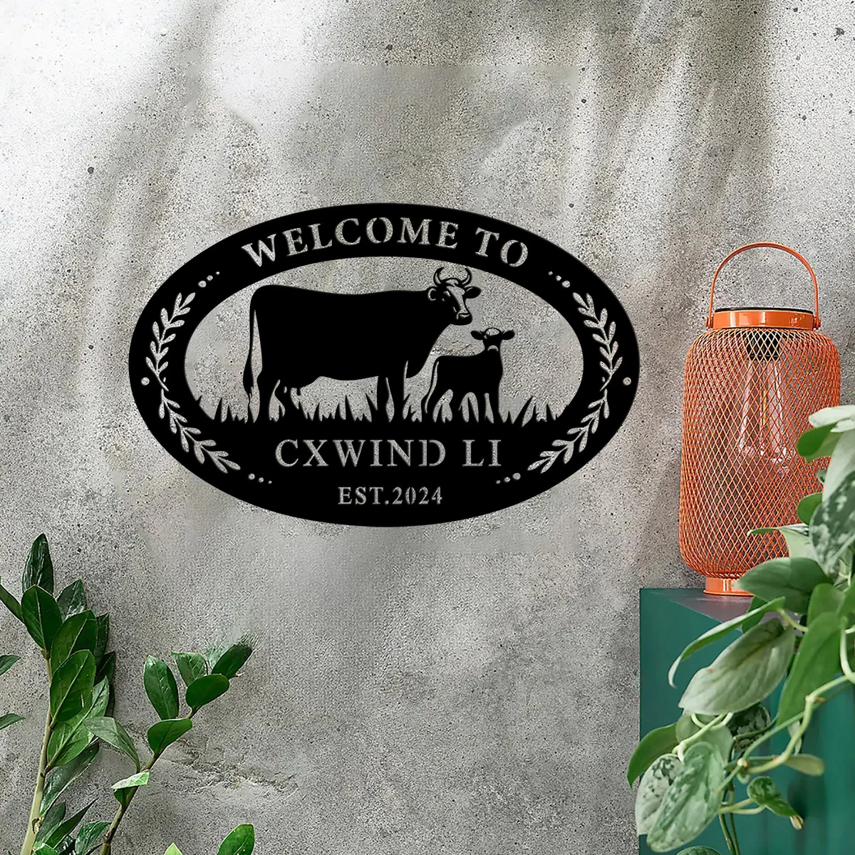 Персонализированный металлический знак коровы на заказ - Фотография_6