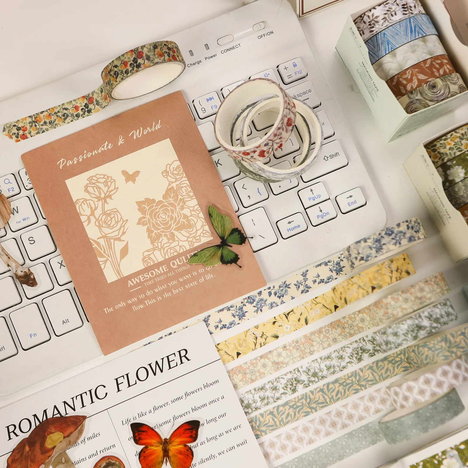 Винтажная лента васи с цветочным растением - Фотография_4