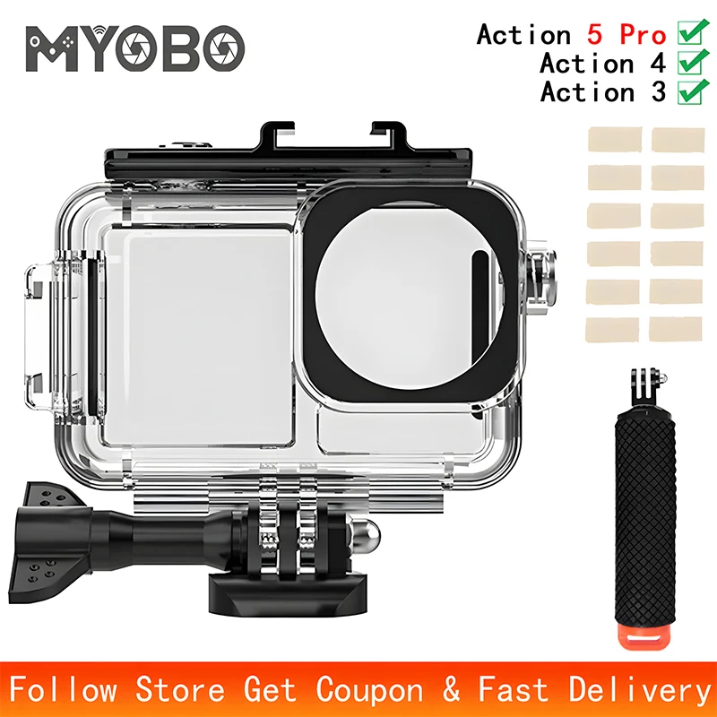 Водонепроницаемый чехол myobo для dji action 5 pro