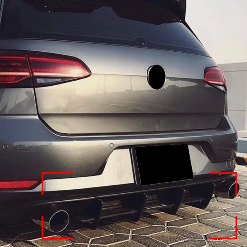 Автомобильный диффузор заднего бампера для vw golf mk7.5 gti 2017-2019 - Фотография_5