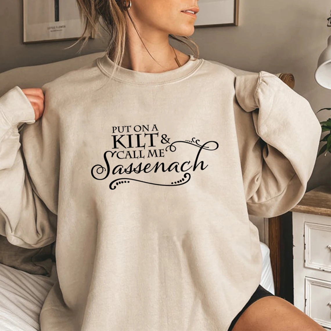 Толстовка put on a kilt and call me sassenach outlander book series