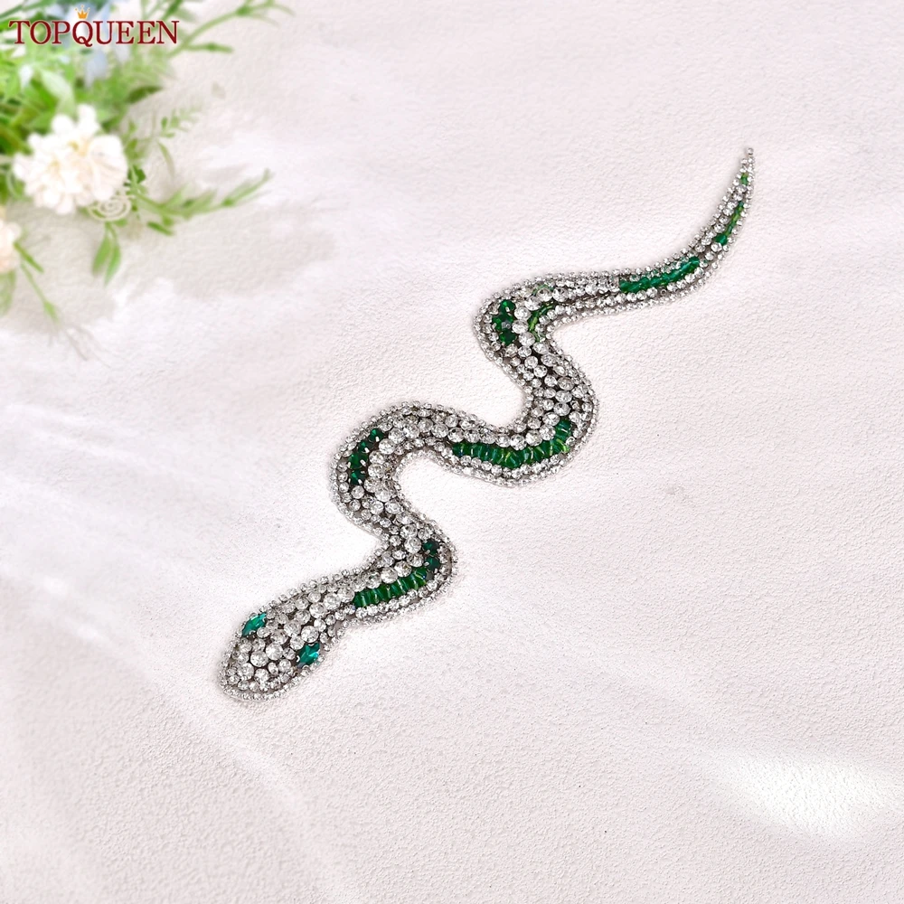 Topqueen змеевидная наклейка со стразами для одежды - Фотография_3