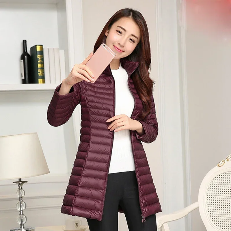 Осень-зима, женская куртка на белом утином пуху - Фотография_3