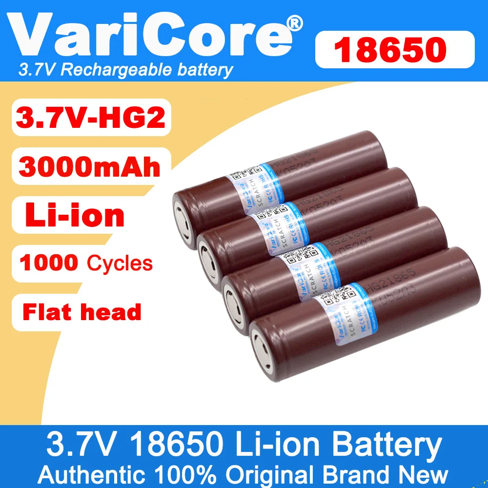 Varicore 100% новый hg2 18650 3000 мач аккумуляторная батарея 18650hg2 3