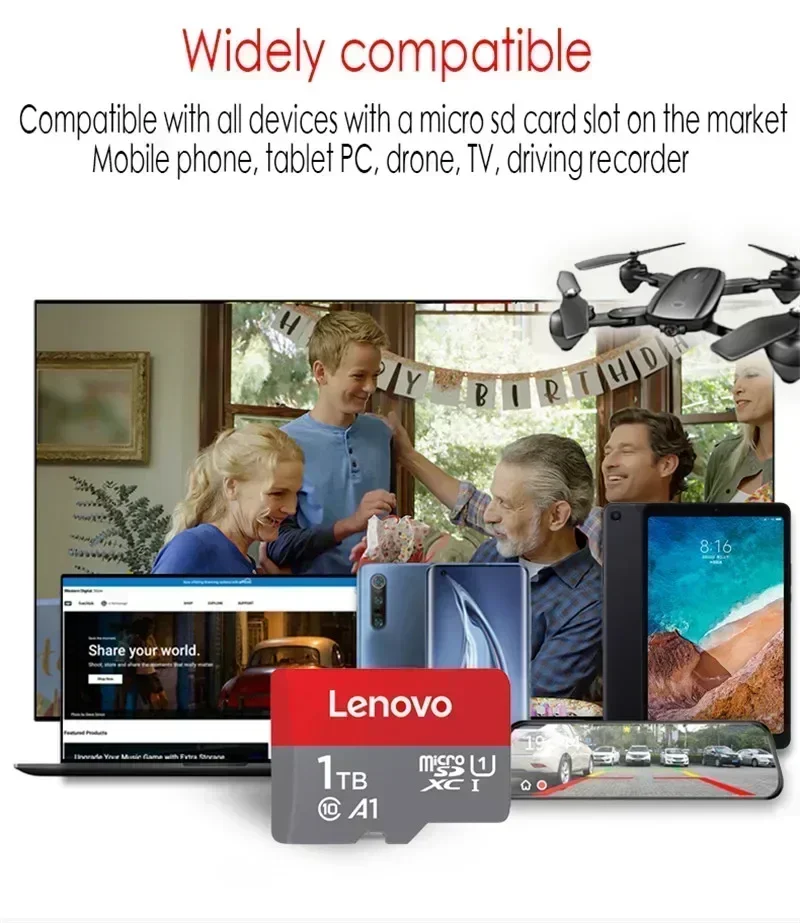 Оригинальная карта lenovo sd 1tb micro tf mini sd - Фотография_3