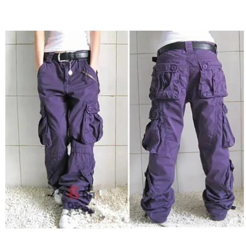 Женские карманные хлопковые брюки